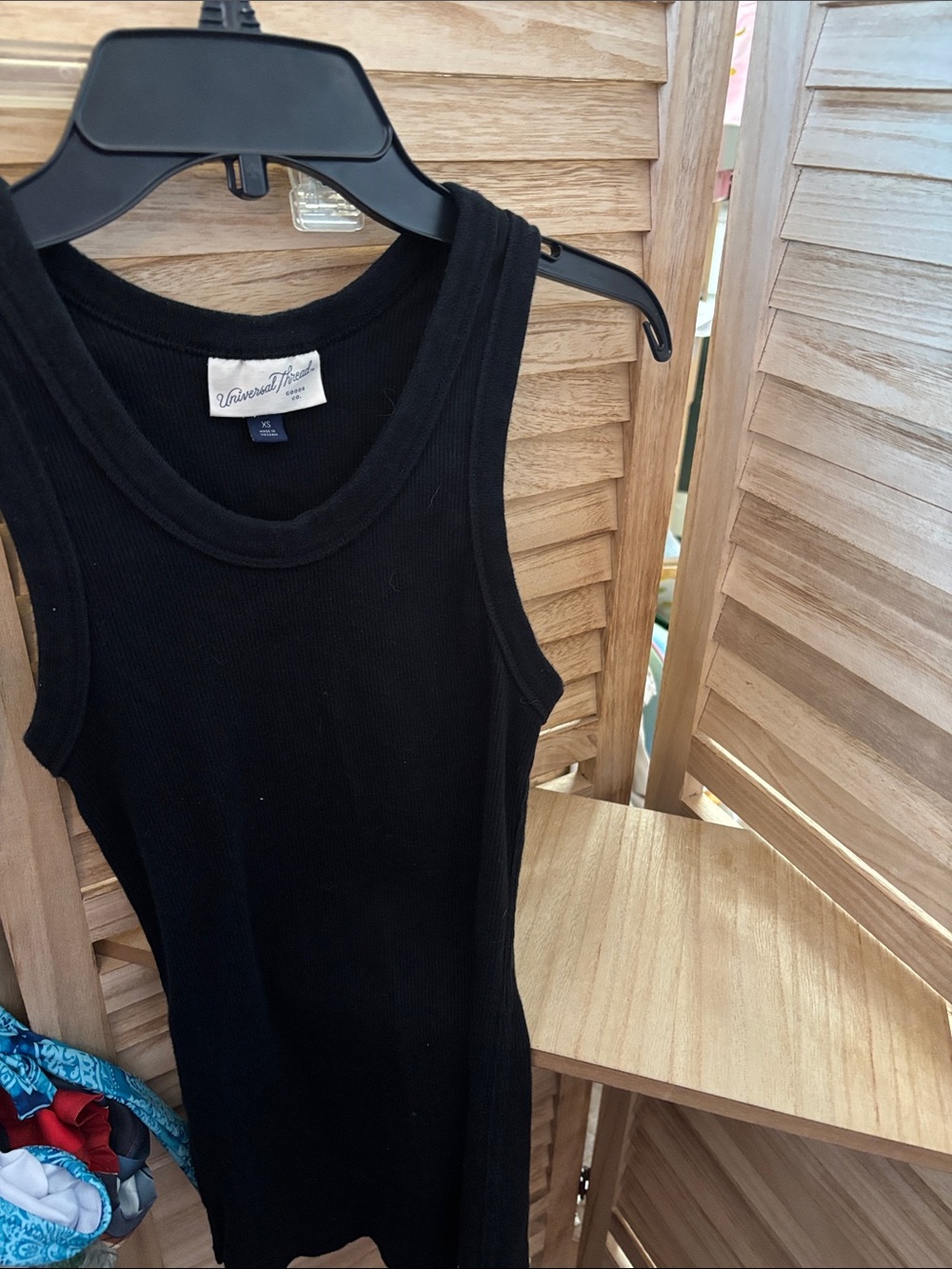 Universal Thread Black Ribbed Tank Top XS